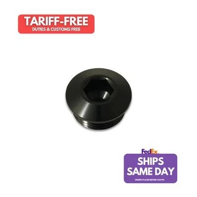 Vibrant 10994, One Black Aluminum Low Profile Orb Port Plug -10 An Performance - Image 1 of 4