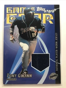 Tony Gwynn 2001 Topps Stars #TSR-TG “GAME GEAR” USED JERSEY PATCH PADRES SP RARE - Picture 1 of 2
