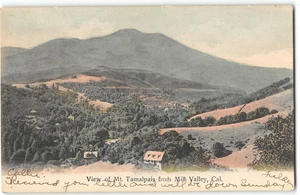 Mount Tamalpais, Mill Valley, Marin County 1907 Handcolored Willits RPO Postcard - Picture 1 of 2