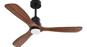 Obabala 52" Ceiling Fans with Light Remote Control Outdoor Wood Ceiling Fans ... - Picture 1 of 9