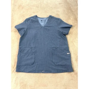Figs Scrub Shirt Casma Damen Größe Medium Blue Heather Denim - Bild 1 von 8