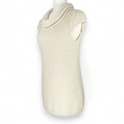 EUC Willi Smith Cowl-Neck Sweater Sz. S Cream Textured Knit Old Money Minimalist - Image 1 of 4