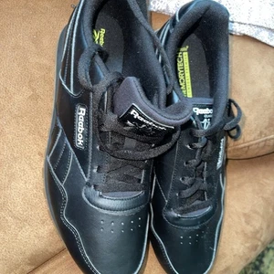 Reebok Classic Herren Schwarz Synthetik Schwarz Turnschuhe Schuhe Größe 11 - Bild 1 von 14