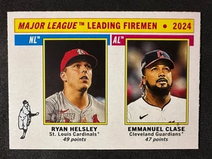 2025 Topps Heritage - League Leaders Emmanuel Clase, Ryan Helsley #205 - Picture 1 of 2