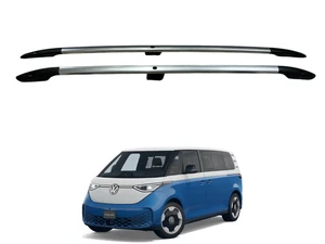 Roof Side Rails For Volkswagen ID BUZZ LWB Model 2022-2026 Aluminium Silver - Picture 1 of 7