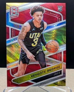2023-24 Spectra Keyonte George RC Red Prizm Rookie Utah Jazz KeyG3 - Imagen 1 de 2