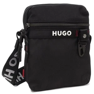 OFFERTA Borsa a tracolla HUGO BOSS DUSKY_NS ZIP tracolla regolabile con logo nera NUOVA - Foto 1 di 8