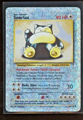 2002 Pokemon Legendary Collection Snorlax 64/110 Reverse Holo Foil Rare WOTC - Image 1 of 2