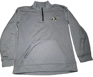 University of Colorado Buffaloes 1/4 Zip Gray Pullover Men’s Medium CU Boulder - Picture 1 of 7