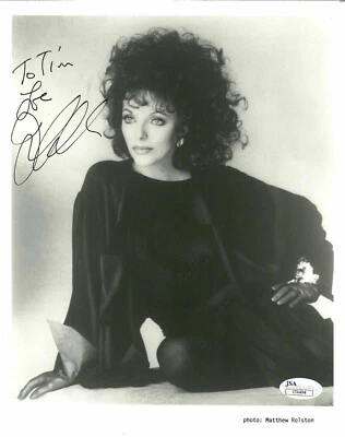 JOAN COLLINS Original Autogramm signiertes 20x25 Großfoto JSA Coa - Bild 1 von 2