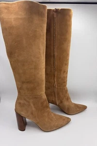 Vince Pilar spitz zulaufende Damenstiefel seitlicher Reißverschluss Leder Größe 8 neu ohne Karton - Bild 1 von 9