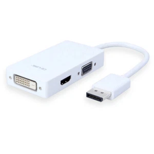 B59 Display Port to HDMI DVI VGA Adapter DP Converter 3in1 Supports 1080P - Picture 1 of 11