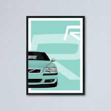 Volvo S60 R / V70 R illustration printed 16 x 24 inch - all exterior colors