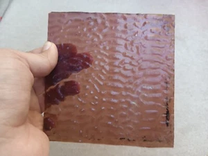 Antique Architectural Salvage 1880's Purple Glass Stained Glass Window Piece 5X5 - Picture 1 of 3