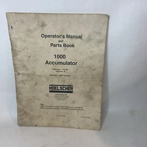 Bedienungsanleitung und Teilebuch für Hoelscher 1000 Akku - Bild 1 von 8