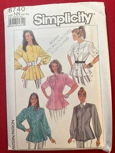 Simplicity 8740, Size 10-16, Misses' Blouse, Uncut - Picture 1 of 2