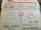 FOOTBALL PROGRAMME OGC NICE OGCN-RC LENS FRANCE DIVISION 1 D1 16.08.1959