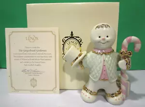 LENOX THE GINGERBREAD GENTLEMAN -- CANDY CANE -- TOP HAT -- NEW in BOX with COA - Picture 1 of 8