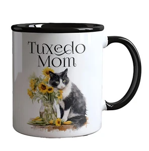 Tazza da caffè regalo smoking mamma gatto 11 oz tazza tazza da tè lavabile in lavastoviglie e microonde - Foto 1 di 7