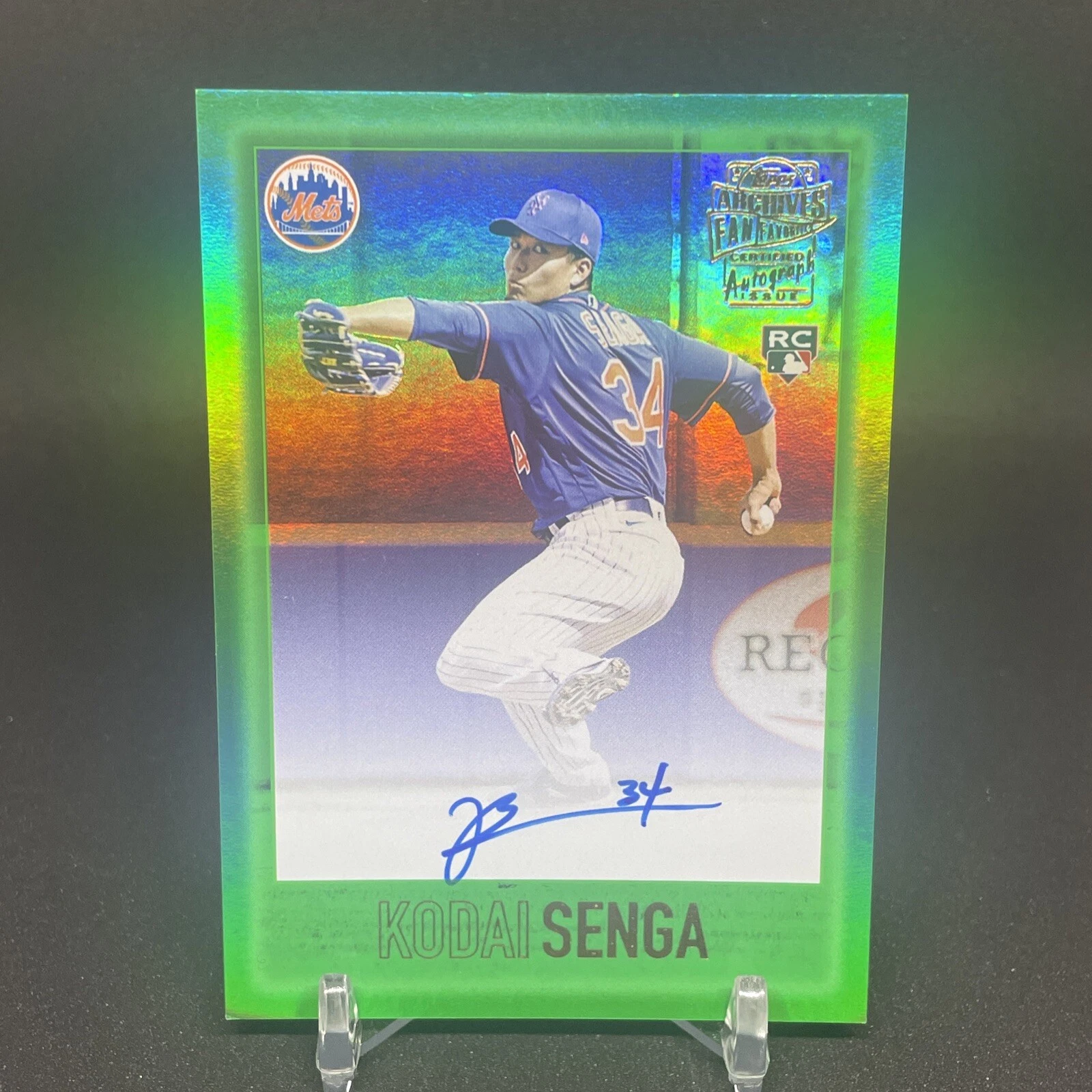 2023 Topps Archives '97 Fan Favorites Autographs Green Kodai Senga RC 13/99 Mets