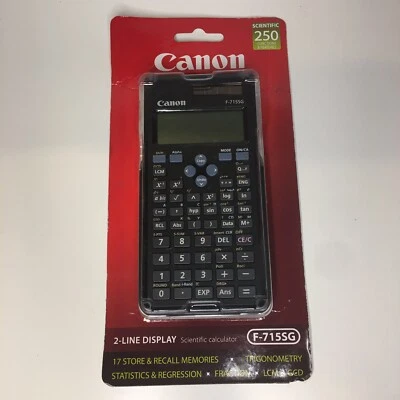 Canon F-715SG Scientific Calculator 250 Functions Large 2 Line Math Trig GCSE - Image 1 of 4