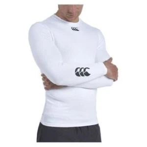 BASE LAYER CANTERBURY LONG SLEEVED TOP THERMAL - RUGBY FOOTBALL KIDS SMALL WHITE