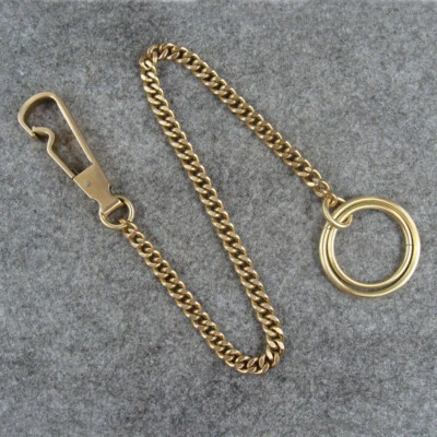 Solid Brass Fob Pants Keychains Keyrings Key Holder Bag Wallet Chain Key Chains - Image 1 of 4