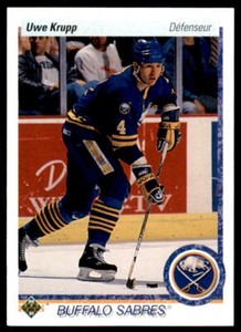 1990-91 Upper Deck Uwe Krupp Buffalo Sabres #187
