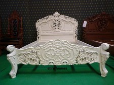 3'  Single  IVORY oriental carved mahogany Baroque French Rococo bed
