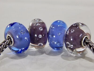 TROLLBEADS Alemania Lavanda Diamante CUENTAS #1 País Exclusivo Circonitas cúbicas (UNA CUENTA) NUEVO Foto 1 de 4