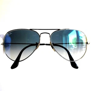 occhiali da sole RAY BAN AVIATOR SUNGLASSES rb3025 003/3F 55-14 silver blue - Foto 1 di 8