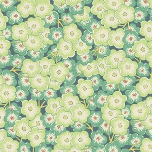 Sweet Ride Blue Floral Cotton Fabric Andover Makower Feedsack By the Yard - Picture 1 of 1
