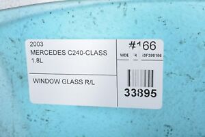 2001 - 2004 MERCEDES C240 - WINDOW GLASS REAR LEFT OEM