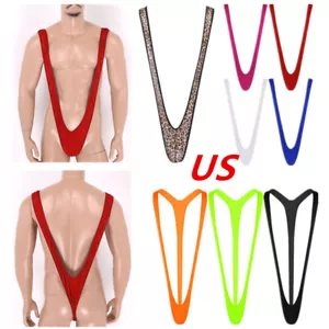 Costume da bagno uomo sexy manikini Y sling elasticizzato intimo bretelle body - Foto 1 di 62