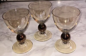 Copas de vidrio artístico Schott Zwiesel Krosno Polonia/hechas a mano/juego de 3/elegantes - Imagen 1 de 4