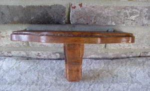 Vintage Oak Wood Wall Shelf Routed Edge Handcrafted 10" Long Corbel Style - Picture 1 of 9