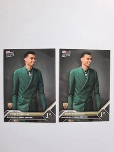 2 x 2023 Topps Now Victor Wembanyama Base RC Rookie #1 1st Pick NBA - Imagen 1 de 2