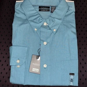 NWT Van Heusen Shirt Classic Fit Wrinkle Free Tiny Stripes Size XL 17-17.5 - Picture 1 of 6