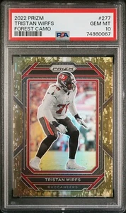 2022 Panini Prizm Tristan Wirfs Forest Camo /15 PSA 10 All-Pro - Picture 1 of 3
