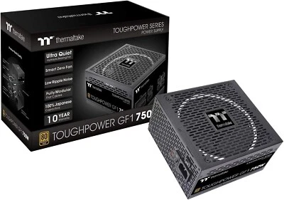 Thermaltake Toughpower GF1 750W Power Supply 80+ Gold SLI/ CrossFire Ready - Image 1 of 4