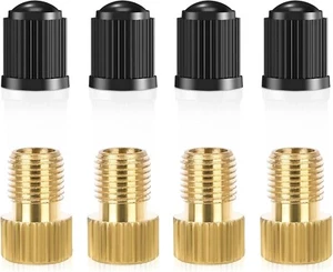 Brass Presta Valve Adapter to Convert Presta to Schrader and Inflate Tires with - Picture 1 of 7