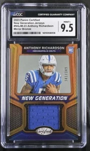 2023 PANINI CERTIFIED ANTHONY RICHARDSON ROOKIE MIRROR BRONZE JERSEY🔥341/349🔥 - Picture 1 of 2