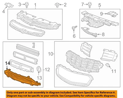 Componentes de rejilla GM OEM 15-16 Cruze Limited - rejilla inferior 42359042 Foto 1 de 2