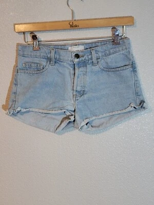 american apparel shorts womens 29 cut off buttonfly 2 in. inseam denim blue - Image 1 of 4