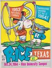 1964 Texas Longhorns v Rice Owls Football Program 10/24 Chase Cover Ex/MT 53307