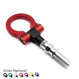 Car CNC Aluminum Front Rear Bumper Tow Hook Trailer Tow Bar for JDM Racing Red - Picture 1 of 4