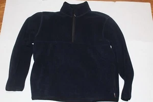 Eddie Bauer Sweater Adult XLarge Blue Quarter Zip Fleece Polartec Outdoor Mens - Picture 1 of 11