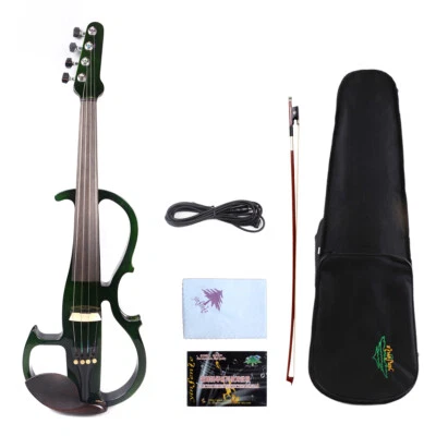 Yinfente 4/4 Electric Violin Wooden Body Nice Tone Free Case Guitar Head  - Image 1 of 4