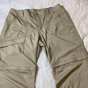 Columbia Damen Kestrel Trail Stretch Cabrio Hose Größe 16/48 kurz khaki neu mit Etikett - Bild 1 von 11