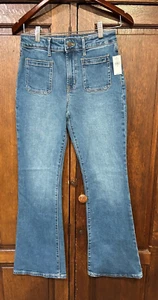 Gap Kids 70's Flare High Rise Blue Jeans Girls Size 14 Adjustable waist NWT - Picture 1 of 12